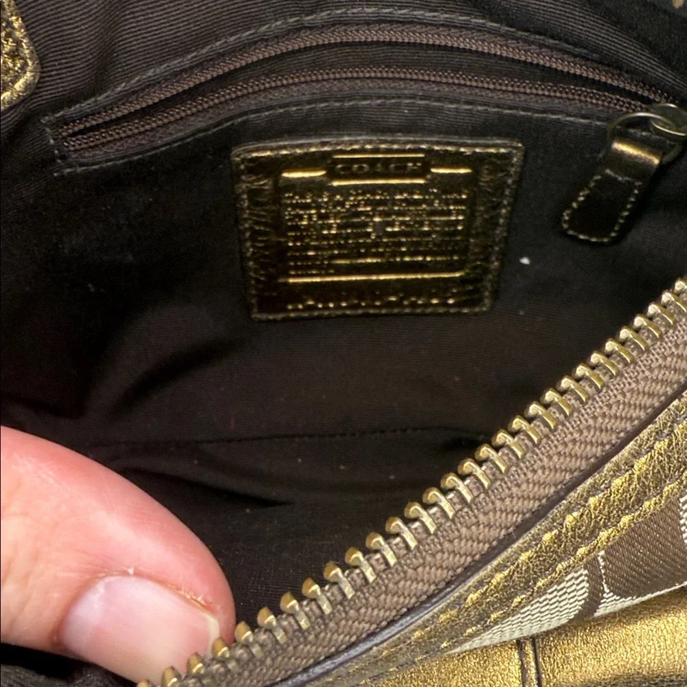 2004 Special Edition Coach Signature Mini Hobo in Brown and Bronze No 40-1495